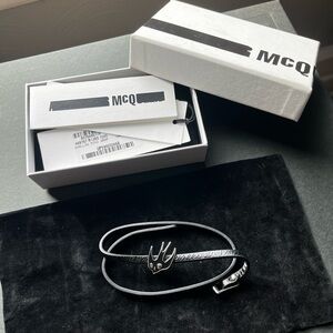 Alexander McQueen Swallow Mini Wrap Leather Bracelet
